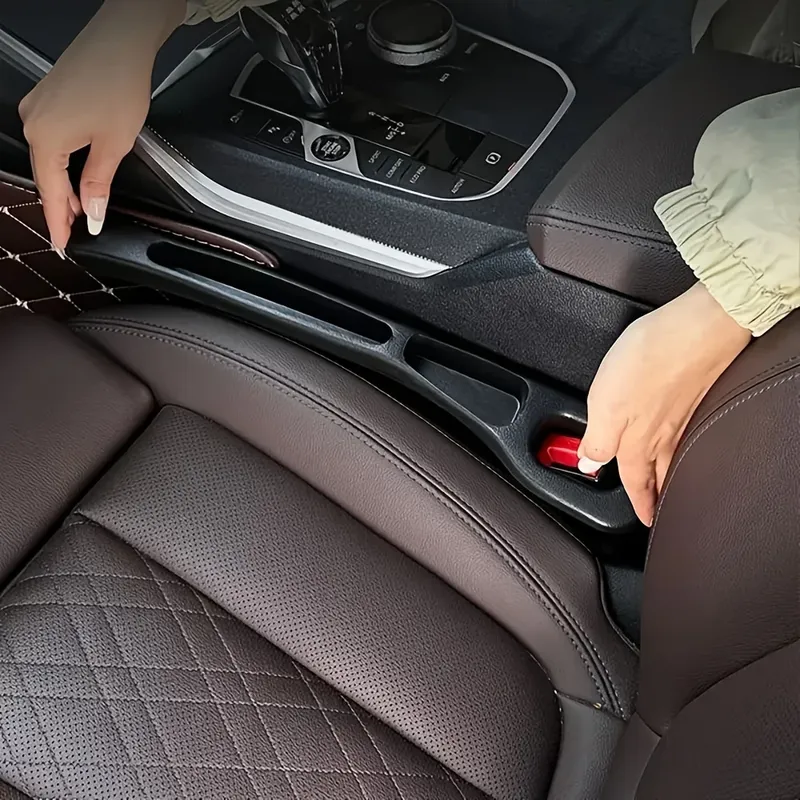 2pc Auto Sitz Lücke Füllstoff Organizer Pu Wasserdichte Auto Sitz Lücke Stecker Streifen mit 2 Rillen Sitz Lücke Lagerung auto Innen Zubehör