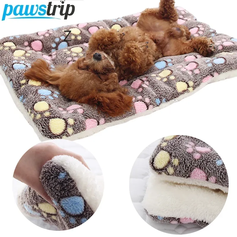 Weiches Hundebett, Winter, warme Hundeschlafmatte, verdickte Haustiermatte für kleine, mittelgroße und große Hunde, niedlicher Aufdruck, Haustierdecke, Heimtierbedarf