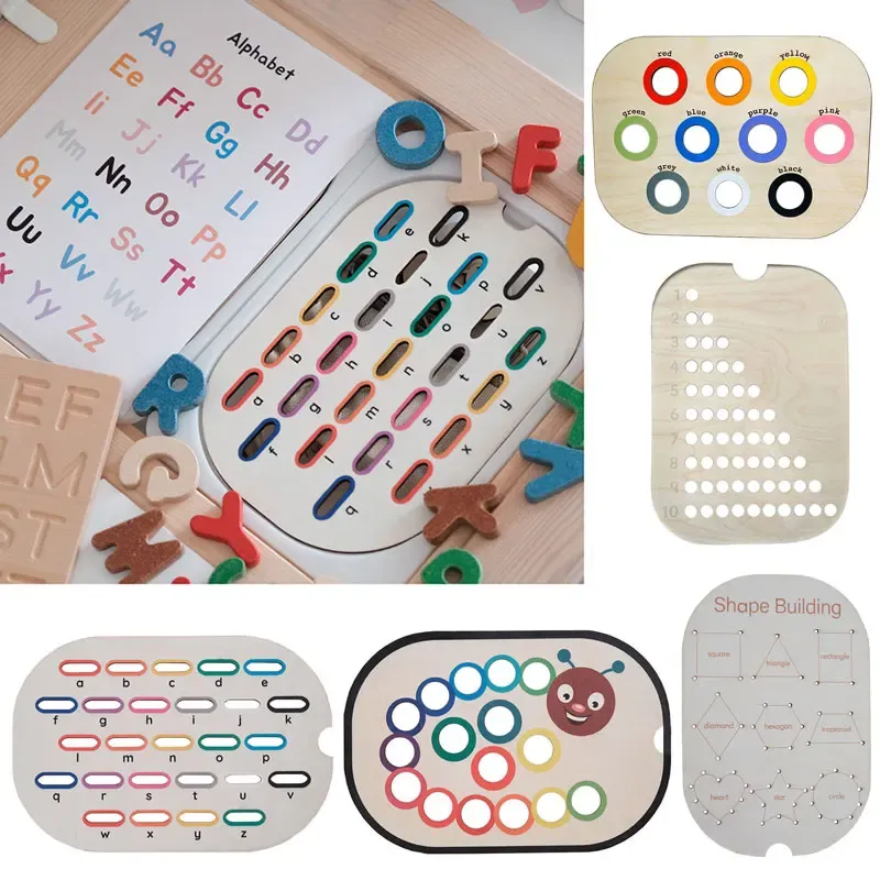 Kinder Montessori Spiele Feine Bewegung Training Sensorische Tablett Brettspiele Holz Farbe Sortierung Parish Lernen Pädagogisches Spielzeug