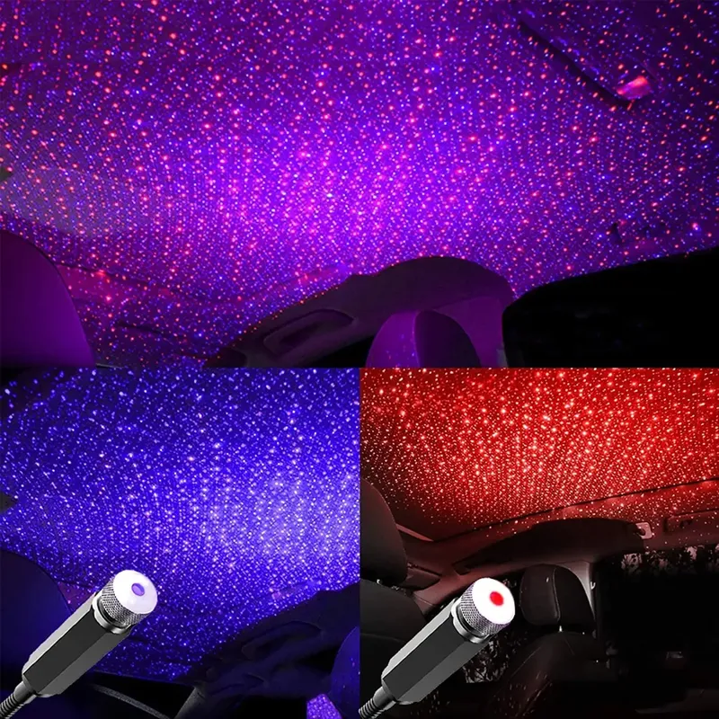 Romantisches LED-Sternenhimmel-Nachtlicht, 5 V, USB-Schnittstelle, Galaxy Star Projektorlampe für Auto, Dach, Zimmer, Decke, Dekor, Plug-and-Play