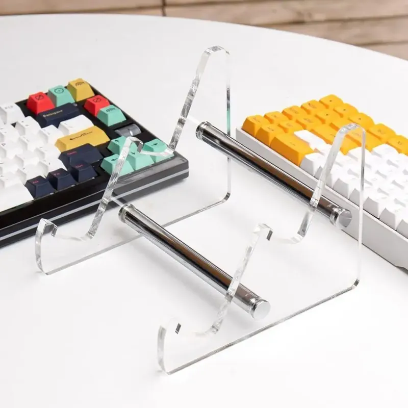 2-stufiger Tastatur-Display-Ständer, transparenter Acryl-Tastaturständer, abnehmbarer mechanischer Tastaturständer für den Computer
