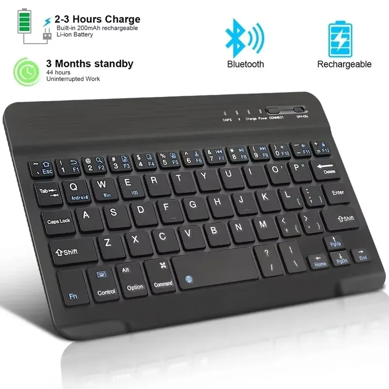 7/10 zoll Bluetooth 5,1 Tastatur Mini Drahtlose Tastatur für iPad Pro Air Notebook Wiederaufladbare Gaming Tastatur Für Laptop tablet