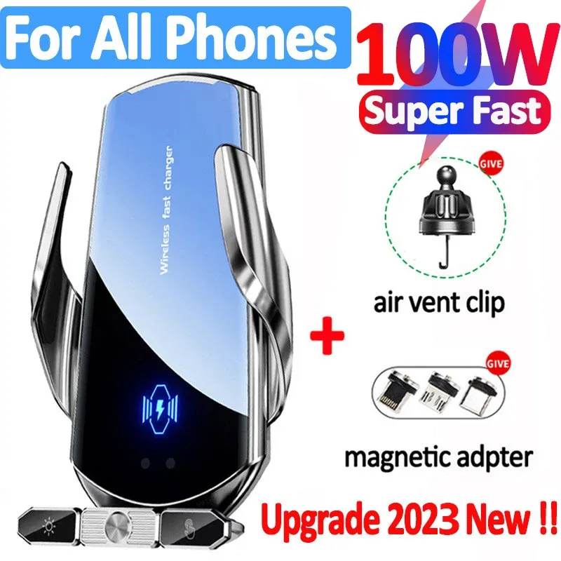 Drahtloses Auto-Ladegerät, magnetischer Handy-Halter, Handy-Ständer im Auto, GPS-Unterstützung 360° °   Drehbare Halterung für iPhone Xiaomi