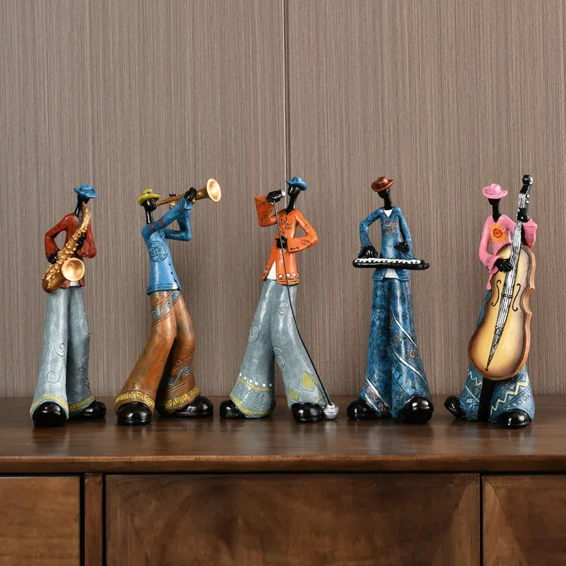 Kreative Amerikanische Band Dekoration Musikinstrument Modell Wohnzimmer Veranda Studie Nordic Kunst Und Handwerk Statue Skulptur Hause