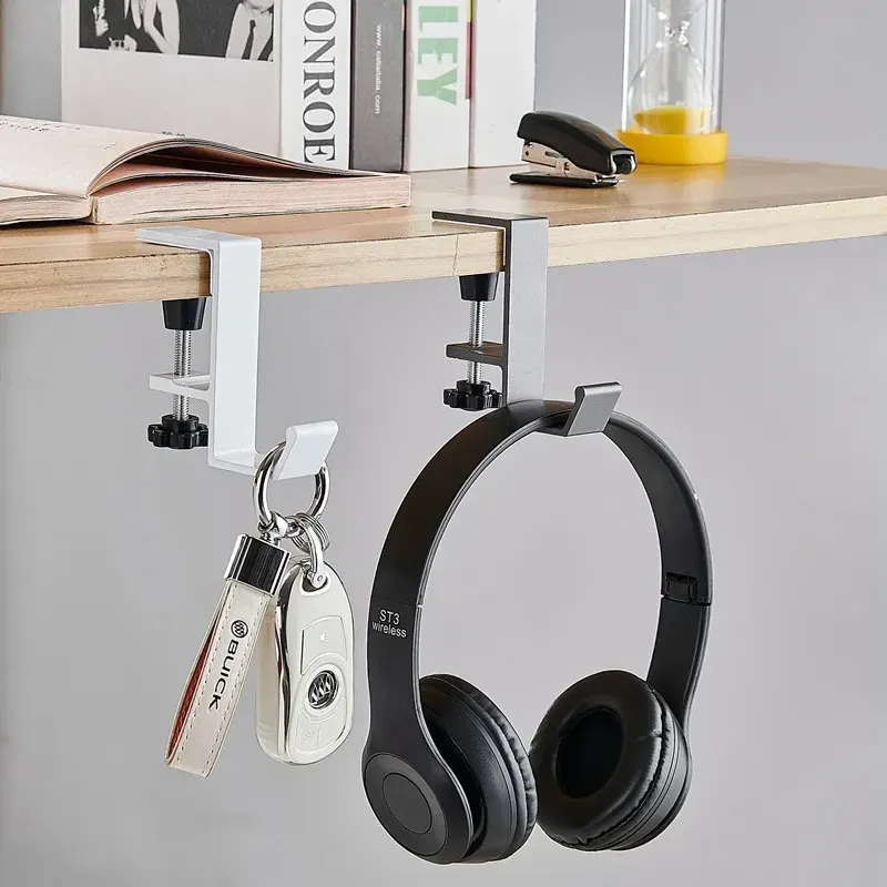 1/2pc Einstellbare Schreibtisch Rand Haken Gaming Headset Schreibtisch Aufhänger Rucksack Lagerung Hängen Haken Halter Punch-freies Hause büro Organizer