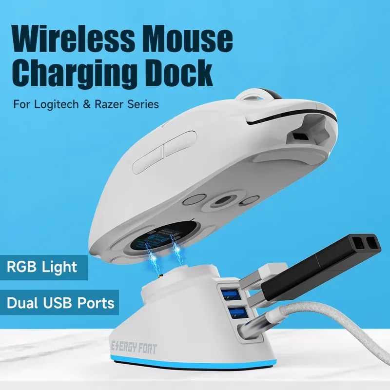 Maus-Ladeständer für Logitech G Pro X Superlight 2 DEX G502X Plus G903 G703 PRO2 Lightspeed Wireless Gaming Mice Dock Station
