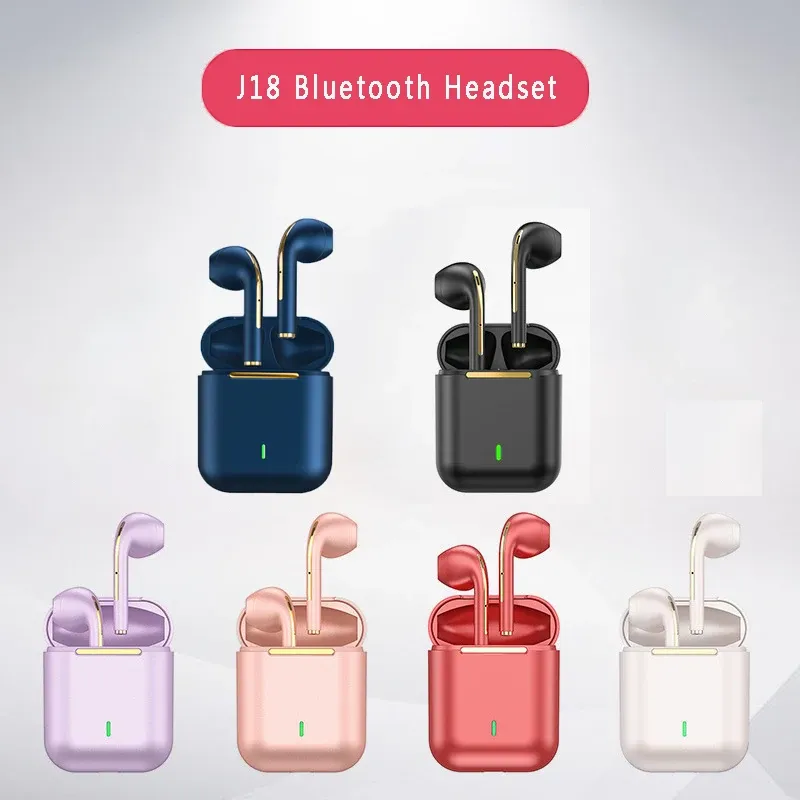 J18 TWS Kabellose Ohrhörer, 5.3 Bluetooth-Kopfhörer, lange Spielzeit, Geräuschunterdrückung, Sprachanruf, für Gaming, Business und Sport
