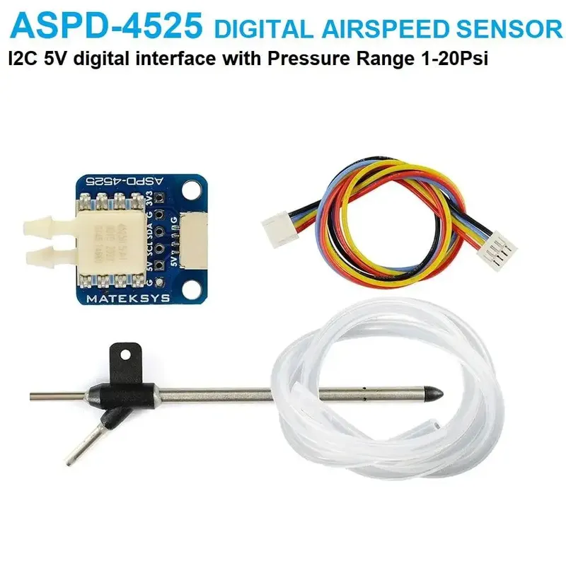 MATEK ASPD-4525 DIGITALER LUFTGESCHWINDIGKEITSSENSOR 4 ~ 6 V DC für F405-WING F411-WING F722-Wing Flight Controller RC FPV Racing Drone Modell