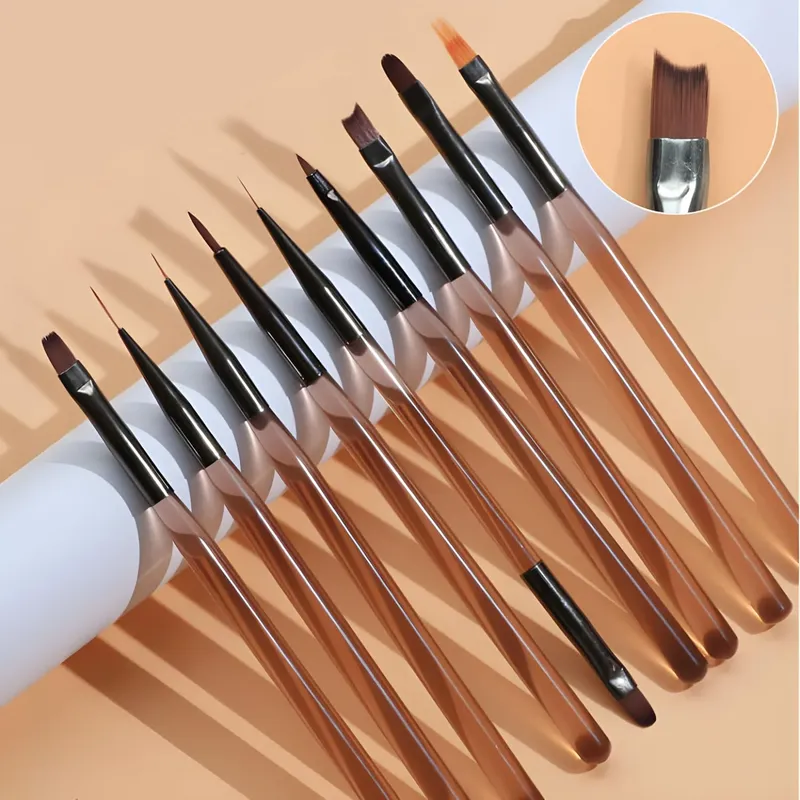 9 UV Gel Stift Nagel Pinsel DIY Nagel Pinsel Acryl Malerei Pinsel, Eyeliner für Nagel Design Nagel Spitze Display Malerei Werkzeuge.