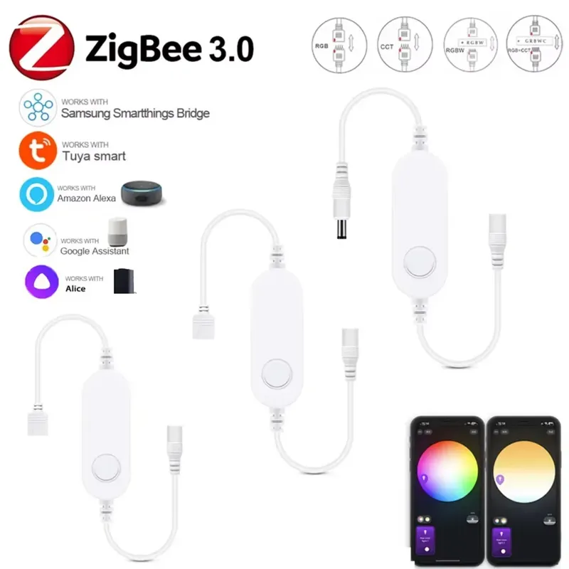 Zigbee 3.0 Smart LED Controller DC5V 12V 24V Dimmer Einfarbig CCT RGB RGBW RGBCCT LED Streifen für Tuya Alexa SmartThings 2mqtt