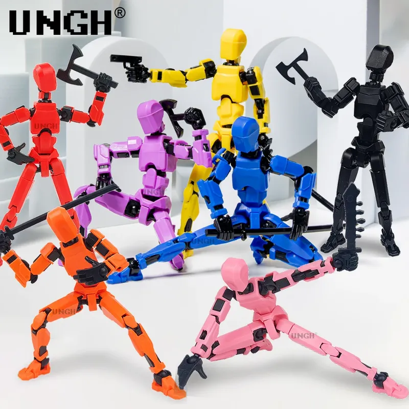 UNGH Beweglicher Roboter mit mehreren Gelenken, 3D-gedrucktes Schaufensterpuppenspielzeug, 13, Actionfigur, Ganzkörper-bewegliches Roboterspielzeug, Geschenke für Kinder