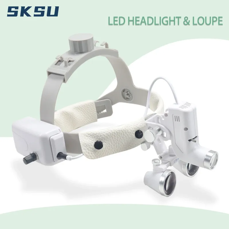 LED Dental LED Licht Lampe Fernglas Lupen Helligkeit Spot Einstellbare Dental Labor 5W Scheinwerfer für Chirurgische Scheinwerfer 2,5X 3,5X