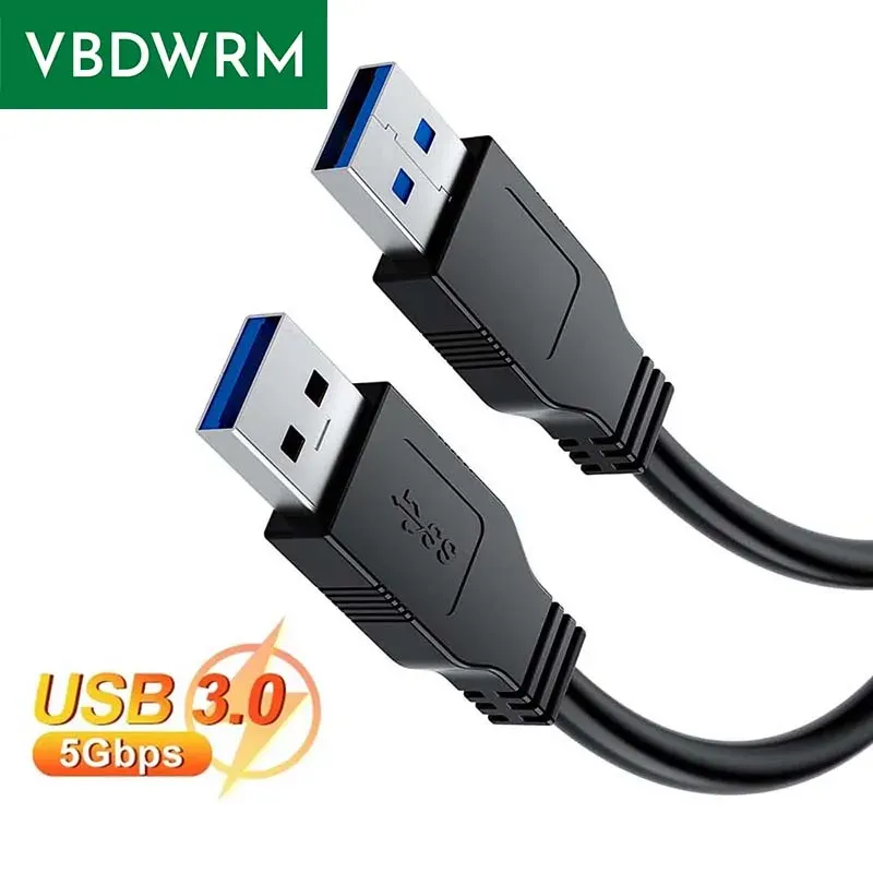 USB 3.0-Kabel, kurz, Typ A, USB 3.0-Stecker auf Stecker für Laptop-Lüfter/Pad, Kamera, USB-Hub, Schalter, doppeltes USB-A-Stecker-Kabel