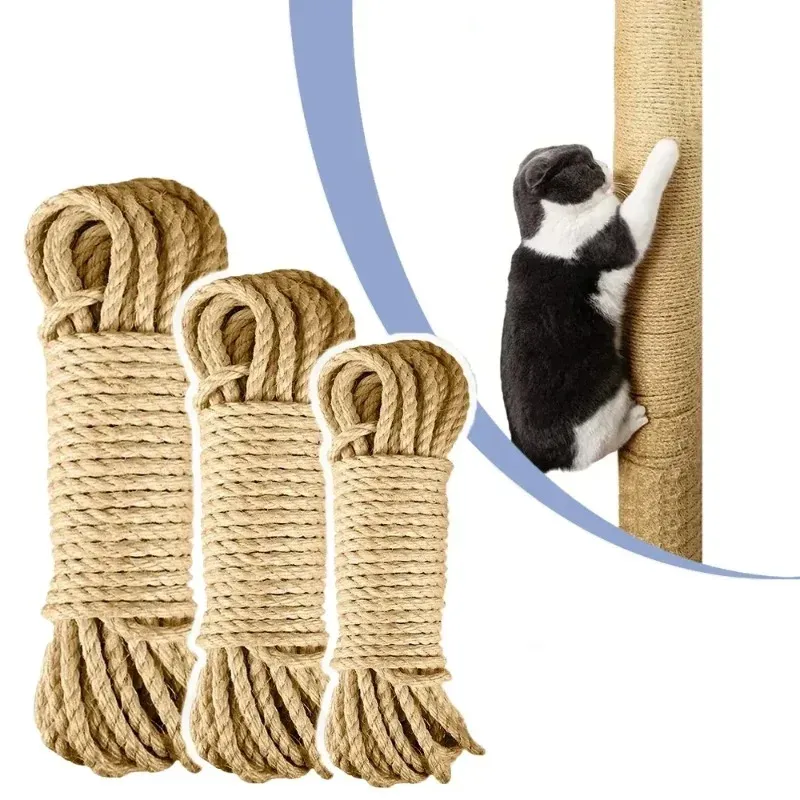20/50M Natürliche Sisal Seil Katze Scratcher Seil Baum Kratzen DIY Spielzeug Pfote Klaue Möbel Schutz Kratzbaum