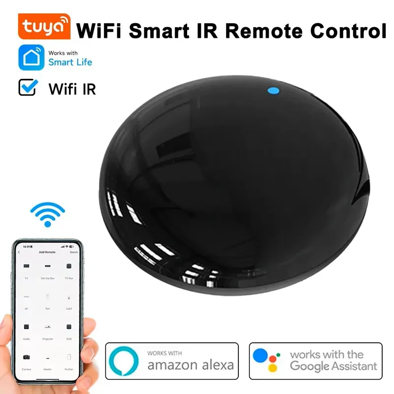 Tuya WiFi Smart IR Fernbedienung Smart Life APP Smart Home Fernsteuerung für TV DVD Klimaanlage AUD Kompatibel mit Alexa