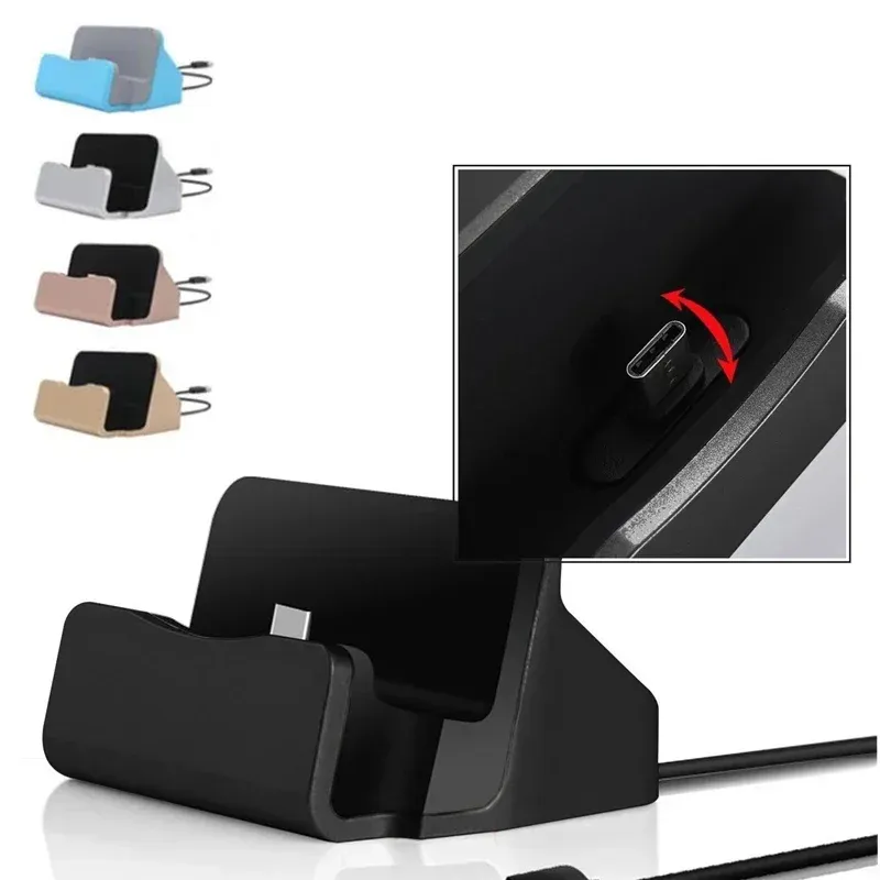 Typ-C-USB-Dock-Ladegerät für iPhone 15 Pro Max Samsung S24 S23 S22 S7 S6 S8 Plus Micro Cradle Dock Station Ständer Ladestation