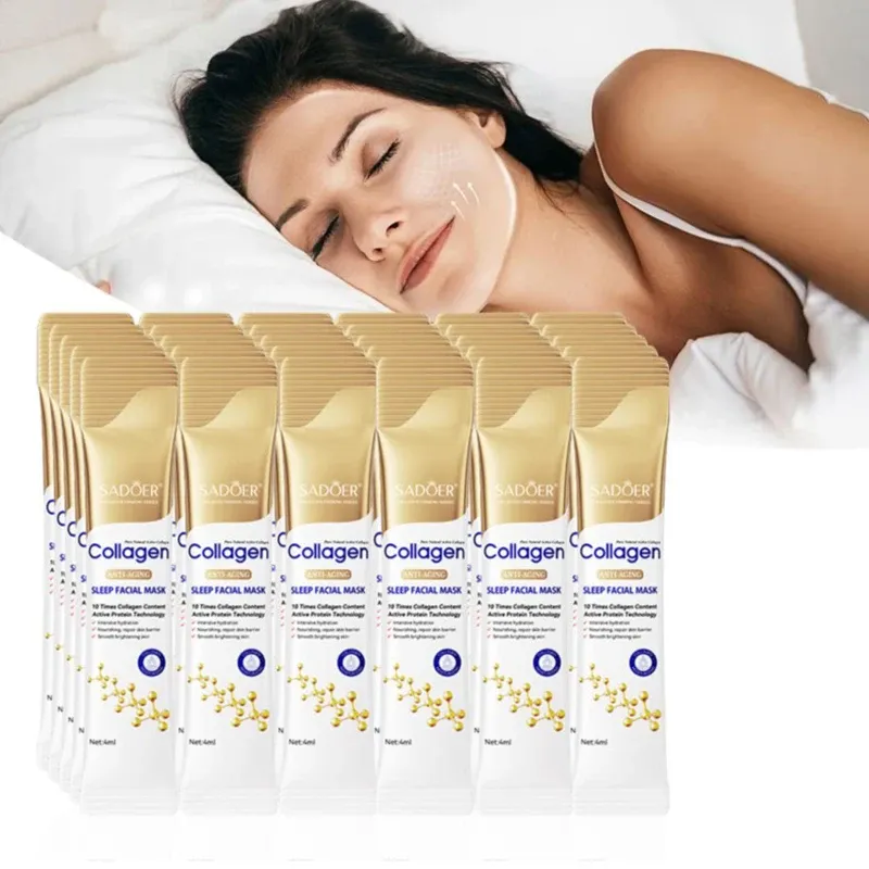30 Stück SADOER Kollagen Schlafende Gesichtsmasken Gesicht Hautpflege Feuchtigkeitsspendende Aufhellung Straffende Feuchtigkeitsspendende Gesichtsmaske Gesichtspflege - 4.94 EUR