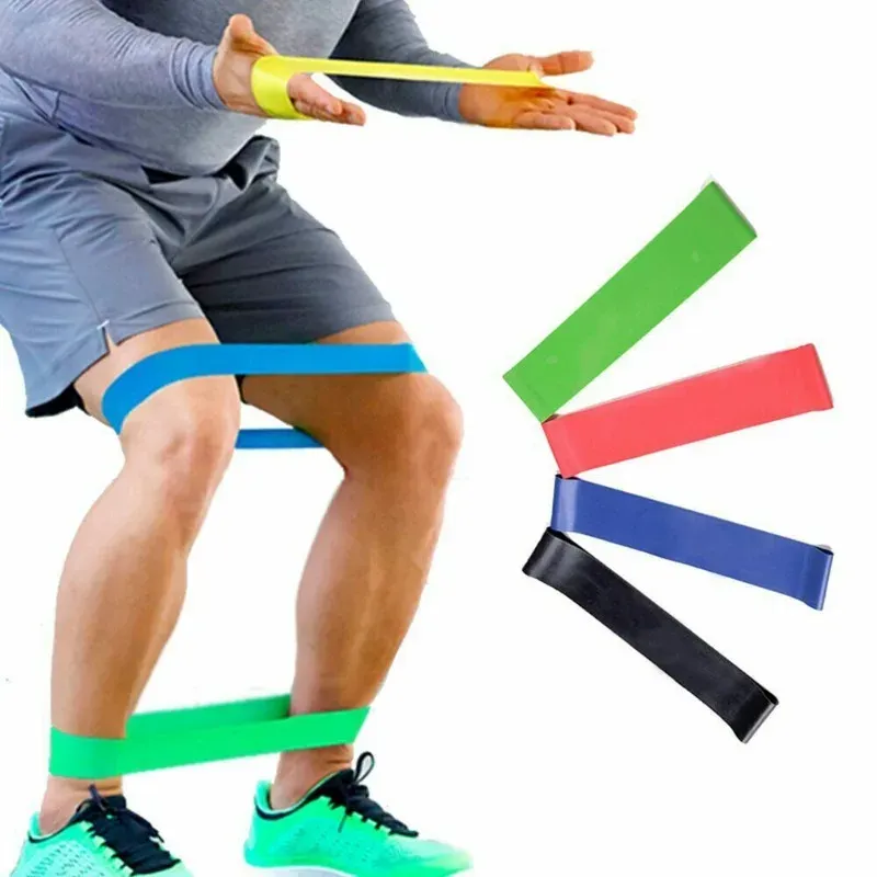 Verschiedene Farben Yoga Sport Widerstandsbänder Fitnessgeräte TPE Home Fitness Gummibänder Pilates Krafttraining Workout