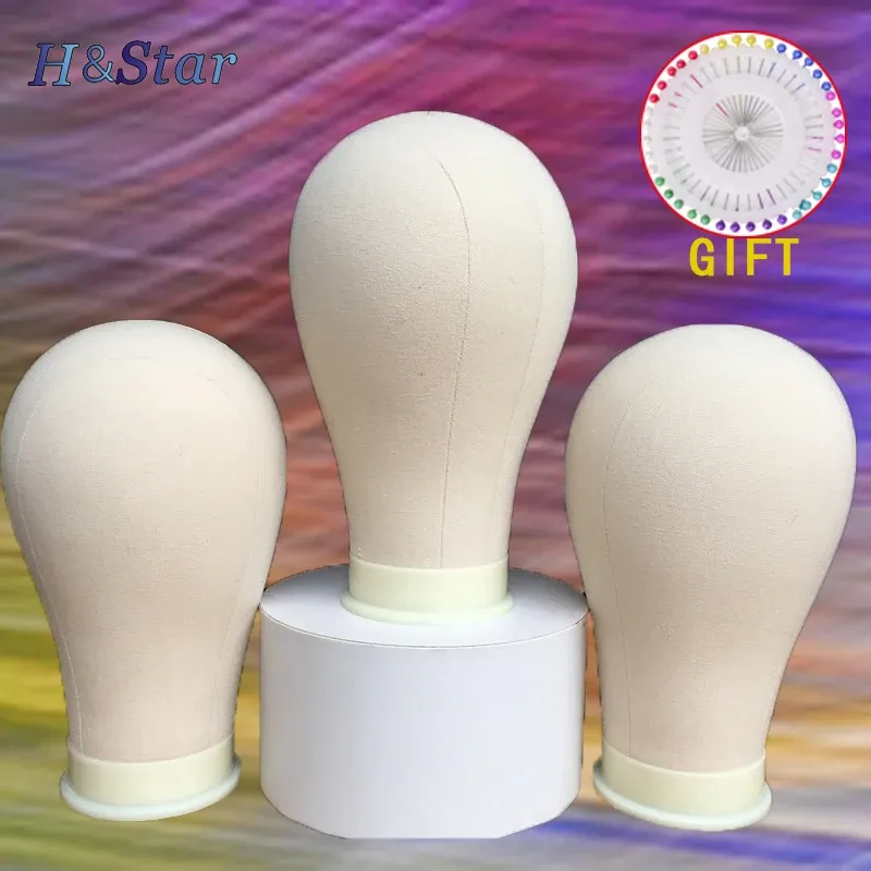 H&STAR 21-23 zoll Leinwand Block Perücke Kopf Für Haarstyling Perücken Machen Display Styling Training Mannequin Puppe Kopf modell Kopf