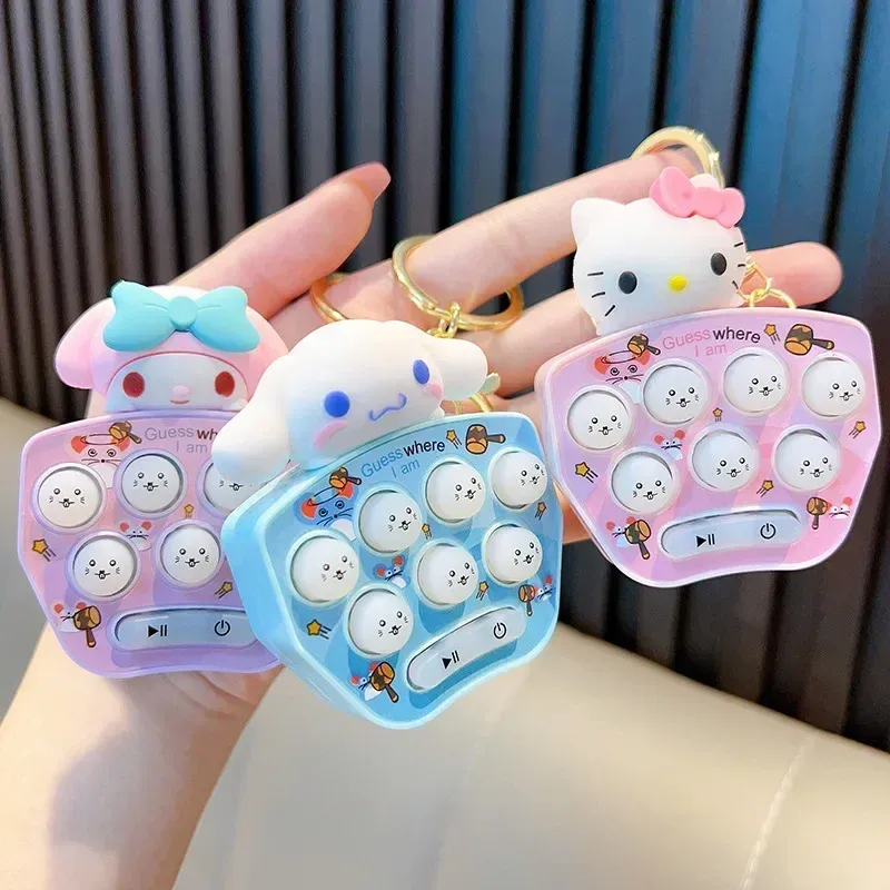 Sanrio Hello Kitty Spielkonsole Mini Handheld Whack-a-mole Mini Dekompressionsspielkonsole Lernspielzeug für Kinder