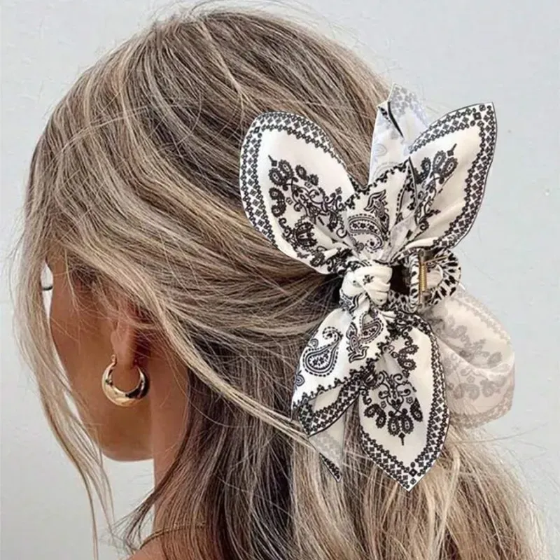 1pc neue doppelseitige Cashew blume Liebe greifen Clip Schmetterling Knoten Haars pange Sommerferien Hai Clip Mode