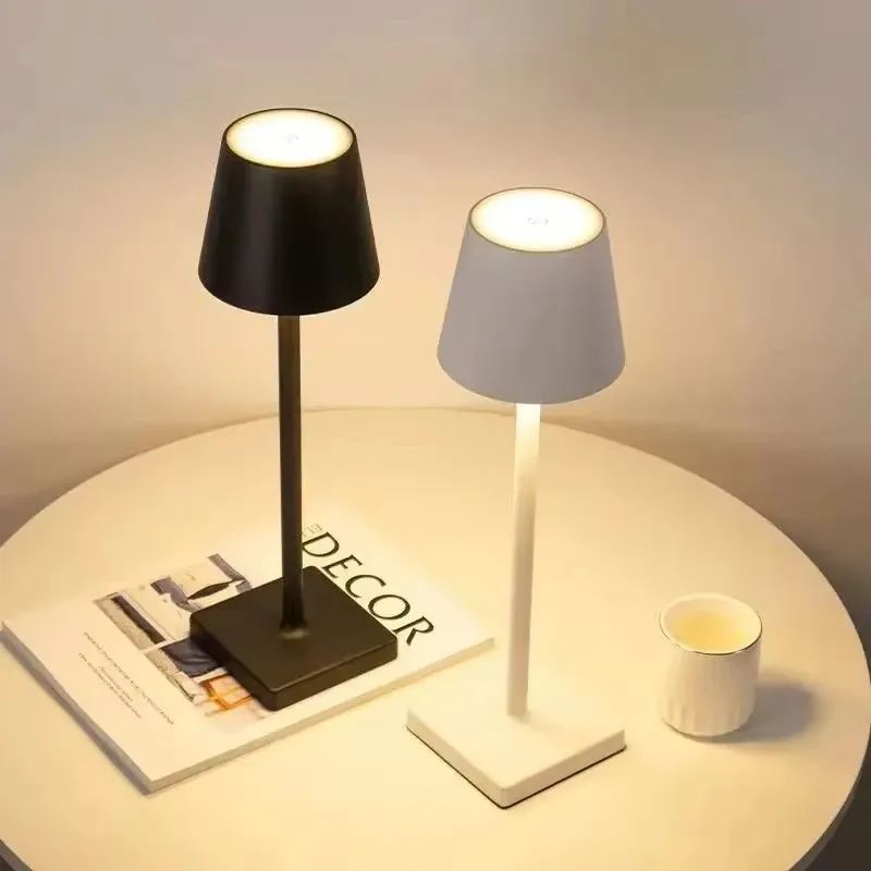 Wiederauf ladbare LED Tisch lampe Touch-Schalter 3 Ebenen dimmbare Schreibtisch leuchten Bar Club Dinner kreative dekorative Umgebungs beleuchtung