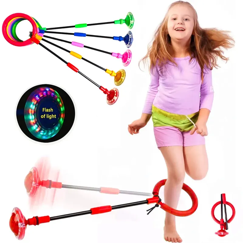 Flash Springseil Ball Kinder Ein Fuß Outdoor Spaß Sport Kinder Springkraft Reaktion Training Schaukel Ball Kind-Eltern spiele
