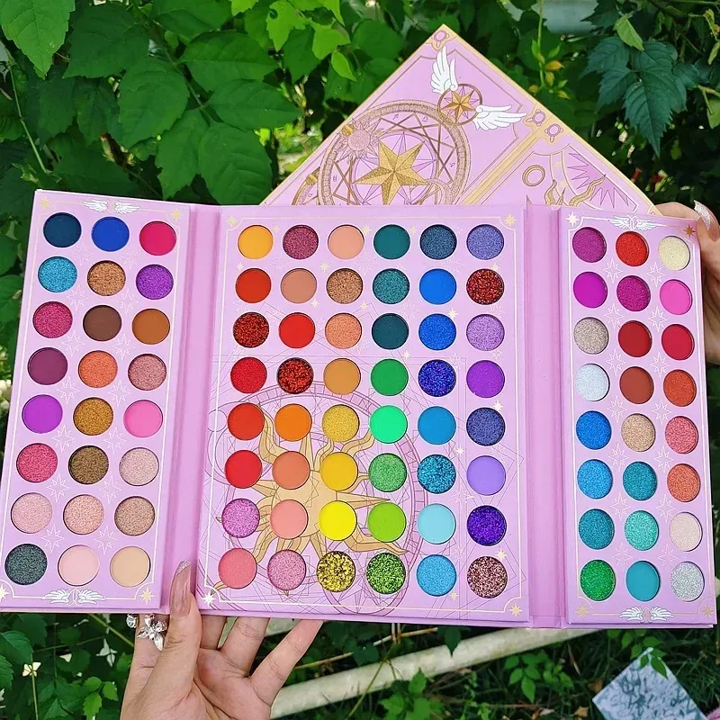 Weihnachten 96 Farben Lidschatten Platte Schimmer matt Pailletten Lidschatten bunte Bühnen ball gewidmet Neon Lidschatten Palette Make-up