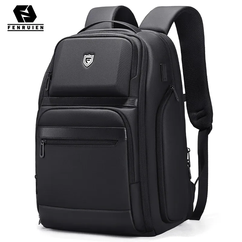 Fenruien Herren 36L Business Rucksack USB Wasserdicht Multi Pocket Rucksäcke Passend für 17,3 Zoll Laptop