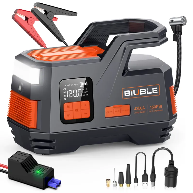 26800 mAh Auto Starthilfe Power Bank Tragbare Luft Kompressor Inflator Pumpe Kraftwerk 4250A Batterie Starter Auto Booster