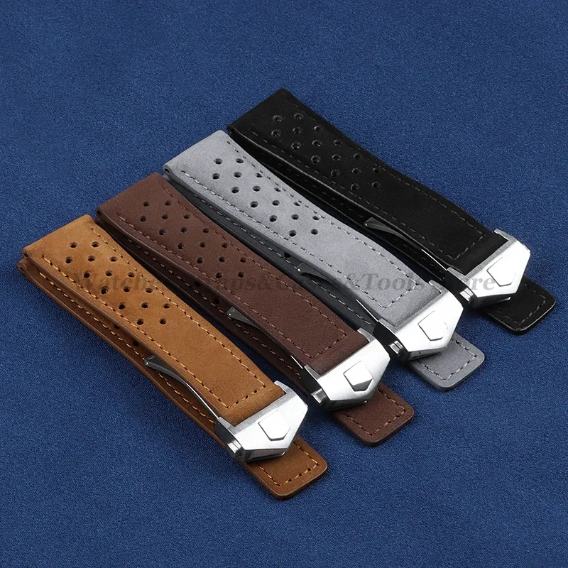 Echtes Rindsleder-Uhrenarmband für Tag Heuer für Carrera-Serie, 20 mm, 22 mm, 24 mm, für Männer und Frauen, universelle Armbänder