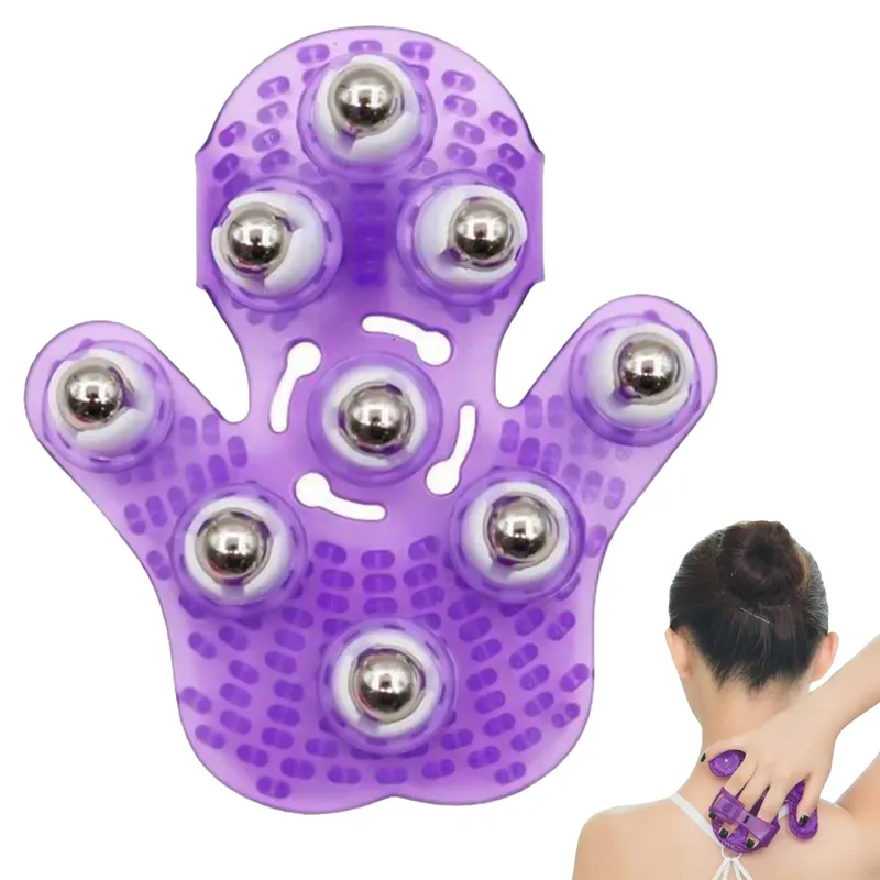 Handheld 360-Grad-Massageball Palmen förmiges Massage werkzeug mit Rollen bällen für Ganzkörper pflege und Durchblutung