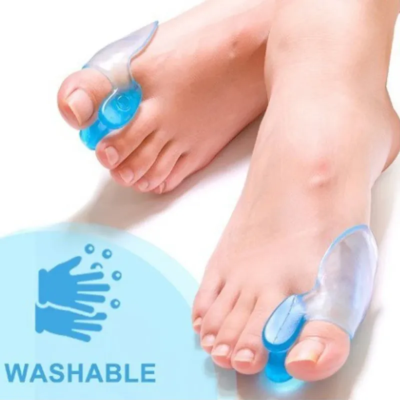 2pc Silikon Toe Splitter Korrektur Gerät Für Hallux Valgus Große Fuß Knochen Trennung Kappe Hülse Toe Splitter Maniküre Werkzeuge