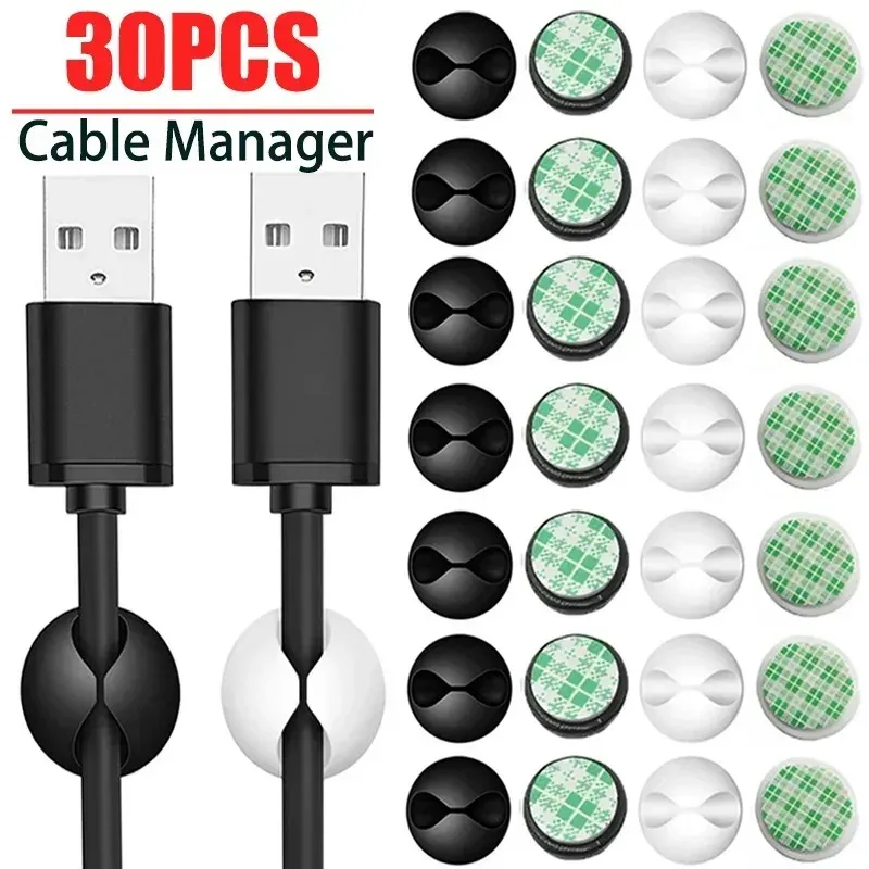 Selbstklebender Drahtfixierer, Kabel-Organizer, Kabelhalter, Fixierklammern, Silikon-Organizer, Klemmmanagement, Desktop-Auto-Wandaufkleber