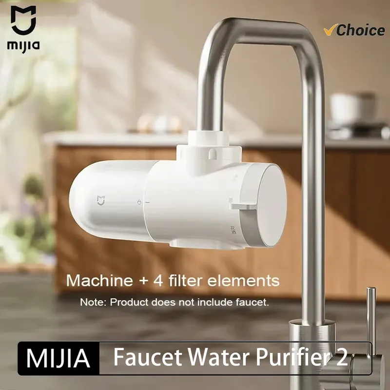2024 Original Neuer MIJIA Wasserhahn-Wasserfilter 2 Haushalt Küchen-Wasserhahn Sichtbarer Wasserfilter Aktivkohle-Perkolator-System