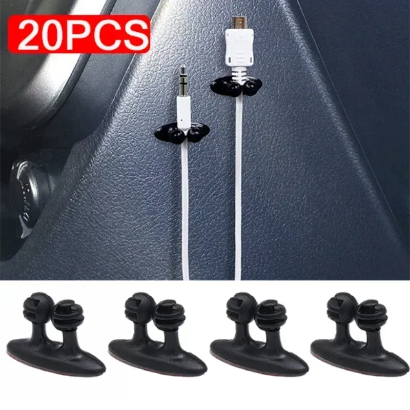 1-20PCS Auto Draht Kabel Halter Auto Ladegerät Linie Verschluss Multifunktionale Krawatte Clip Fixer Organizer Hohe Qualität kopfhörer Kabel Clip