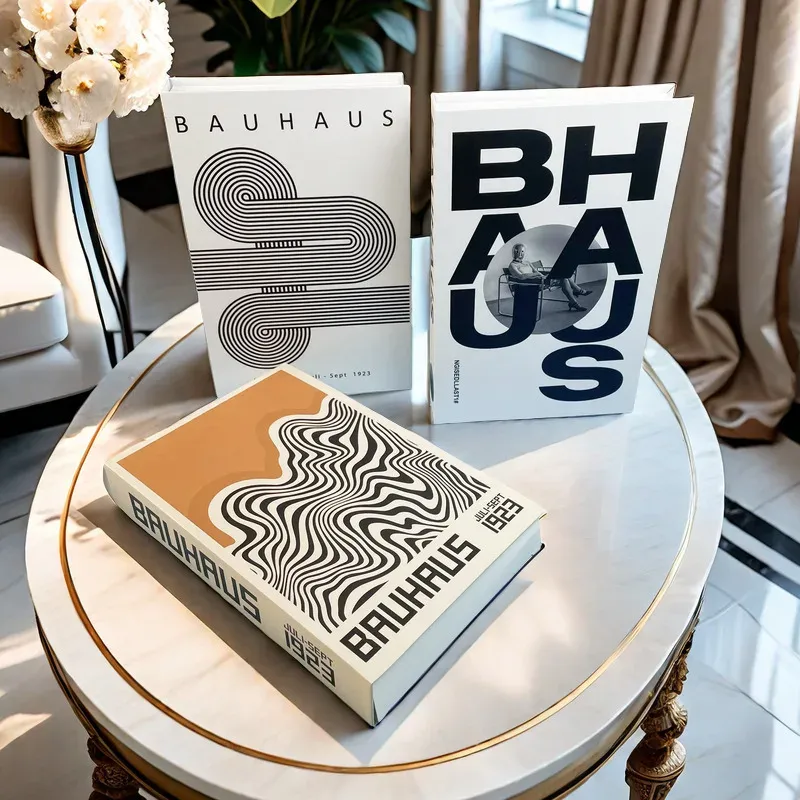 Bauhaus dekorative Bücher offen Luxus gefälschte Buch Aufbewahrungsbox Home Decor Matisse Boho Monet Couchtisch Regal Innendekoration