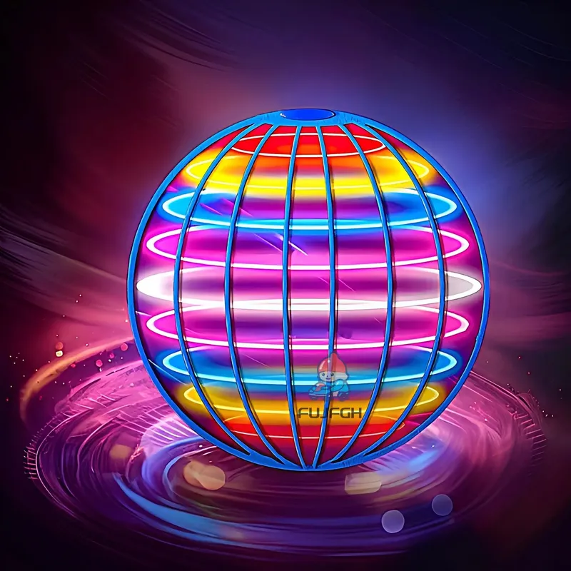 Flying Ball Suspension Color LED Automatischer Bumerang Ball Black Tech Magic Ball Flying Toys Gyroscopic Anti-Schwerkraft für Kinder