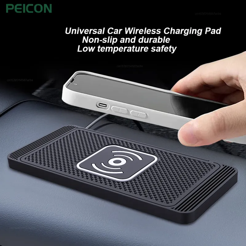 Auto-Wireless-Ladegerät für iPhone 16 15 15 Pro Max 14 13 12 X Samsung S24 S23 Wireless-Autoladegerät Silikon-Pad-Ständer Schnellladegerät