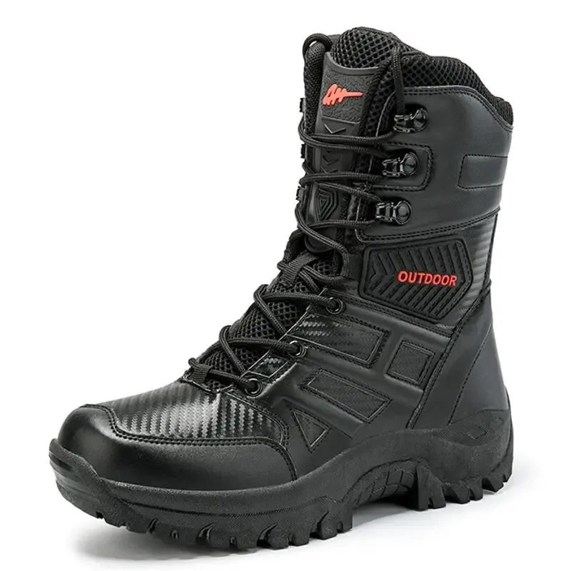 Hohe Qualität Männer Marke High-Top Leder Stiefel Atmungsaktive Desert Combat männer Stiefel Outdoor Schuhe Nicht-slip wandern Stiefeletten