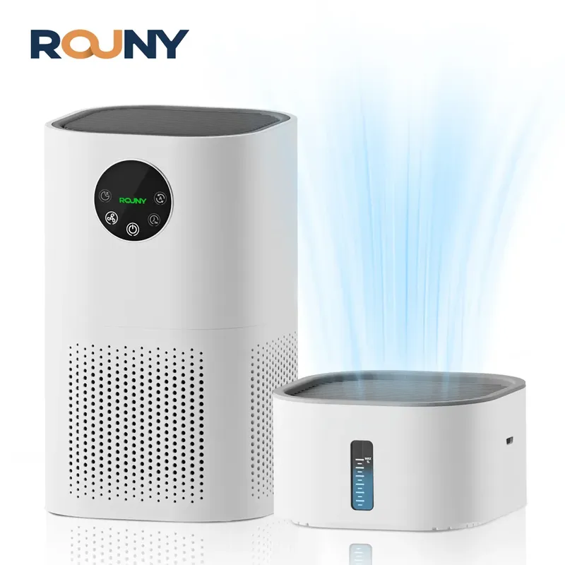 Luft reiniger mit Luftbe feuchter kombination für Heim allergien und Heimtier haare, Raucher im Schlafzimmer, h13 True Hepa Filter,2-in-1