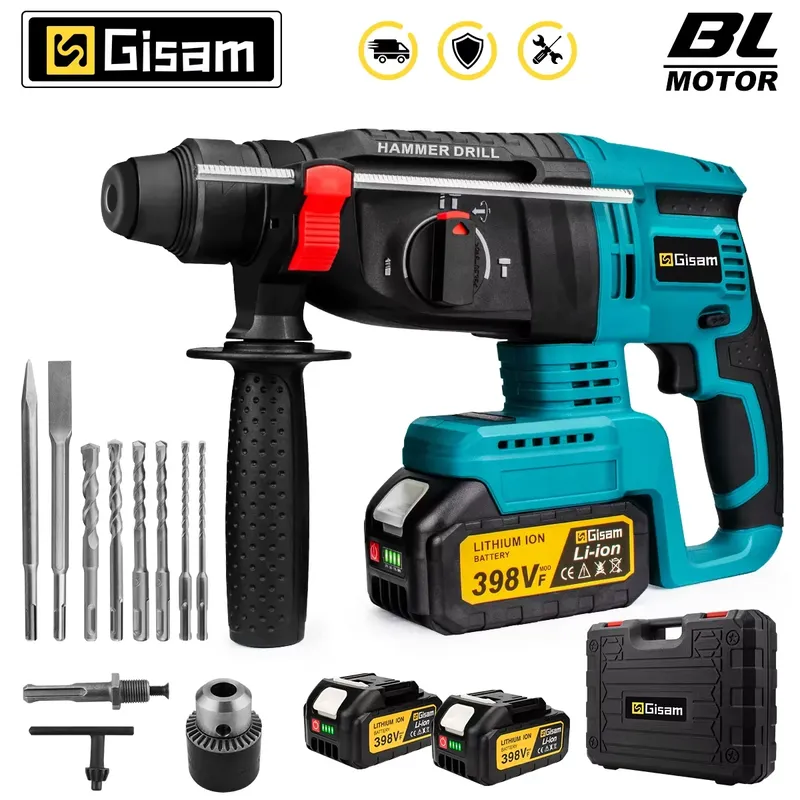 26mm Bürstenlosen Elektrischen Hammer Bohrer Multifunktionale Bohrhammer Cordless Schlaghammer Power Werkzeuge Für Makita 18V Batterie Pin