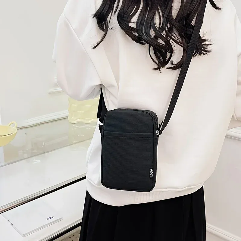 Neue Mode Einfache Casual Schulter Messenger Tasche, Frauen Tragbare Handy Tasche, Vertikale Münze Schlüssel Bank Karte Schulter Tasche