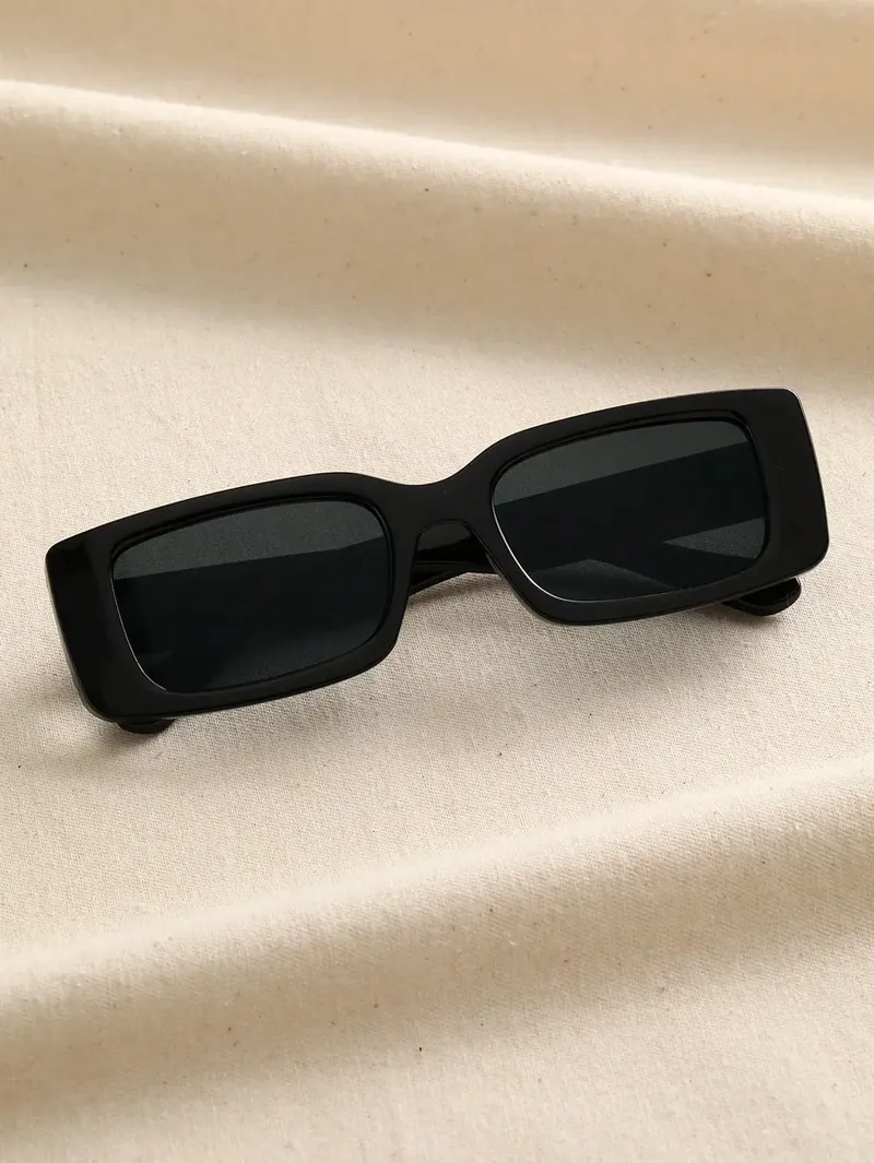1-teilige, quadratische Unisex-Sonnenbrille aus Kunststoff für Strandspiele und tägliche Fotografie