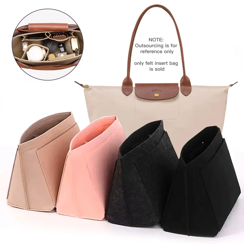 Filz-Einsatztasche, passend für Handtasche, Liner-Tasche, Filztuch, Make-up-Tasche, Unterstützung für Reisen, tragbarer Einsatz-Geldbörsen-Organizer