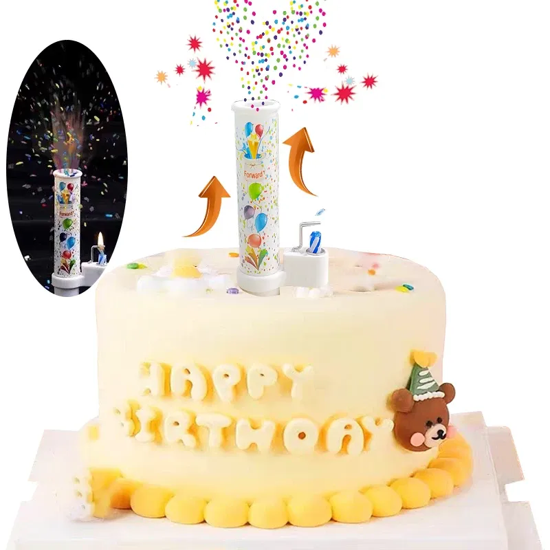 Überraschungskerzen Alles Gute zum Geburtstag Kuchen verzierte Kerzen Kreative Katapult Süßigkeitseffekte verzierte Kerzen