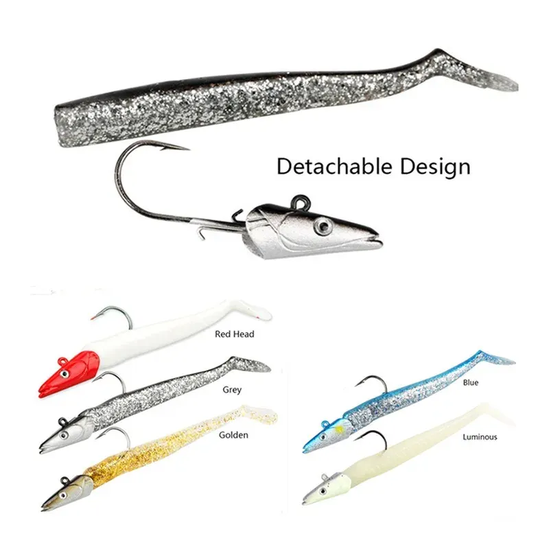 1 Stück Weitwurf-Winter-Meeresfischköder Jighead Weichköder 19g 22g 34g Silikon-Wobbler Praktisches Angelzubehör