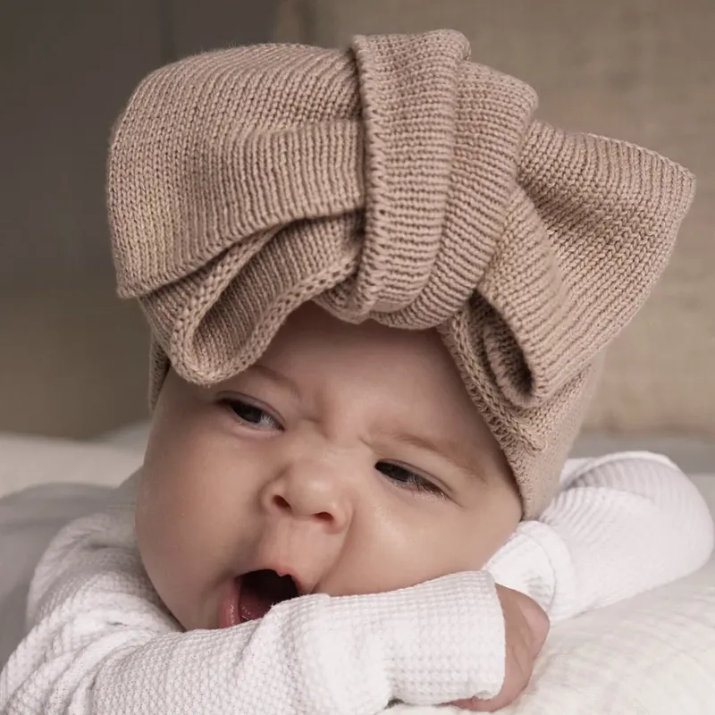 Baby Häkelnadel Mode Haarschmuck Winter Top Knoten Haarband für Kinder Kinder warme Schleife Turban