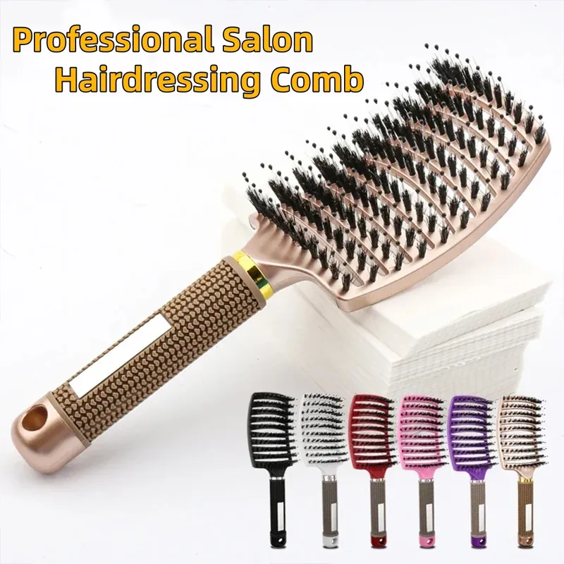 Professionelle Salon Friseur Kamm Kopfhaut Massage Kämme Nass Lockige Entwirren Haar Bürste für Friseur Styling Werkzeuge