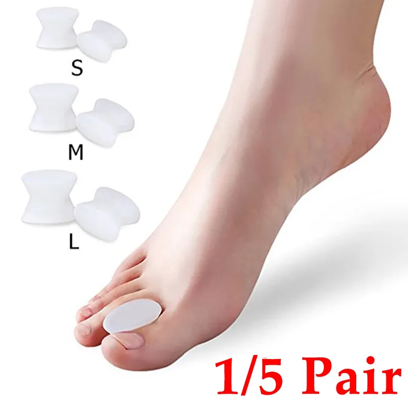 Paar Gel Zehen Separator Fußpflege-Tool Silikon Big Toe Bunion Glätte isen Valgus Hallux Bunion Protector Korrektor Ausrichtung